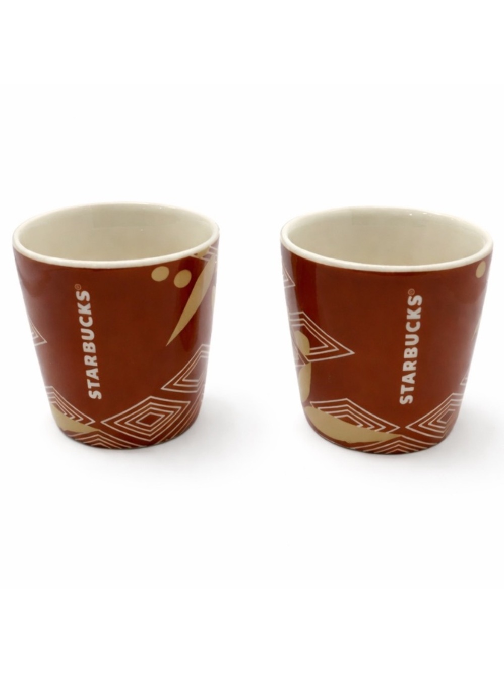 Starbucks 2013 Ethiopian Coffee Tasting Cups Set of 2 Partner Exclusive 3 oz
